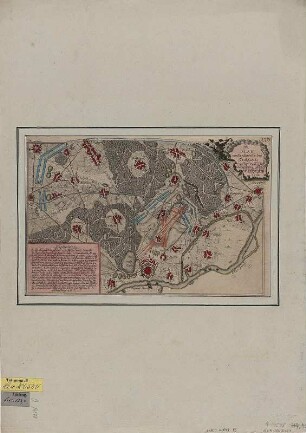 Militärkarte von Torgau, Kupferstich, ab 1760 : Plan von der Bataille beÿ Torgau : zwischen der Keÿsrl. Königlichen und Königl. Preußischen Armee de 3ten Novbr. 1760. - [S.l.] , [ab 1760]. - 1 Kt. : Kupferst. ; 30 x 20 cm