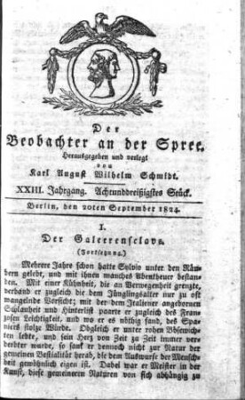 38. Stueck, 20. September 1824