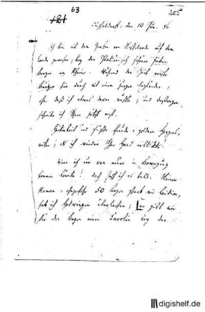 63: Brief von Wilhelm Heinse an Johann Wilhelm Ludwig Gleim
