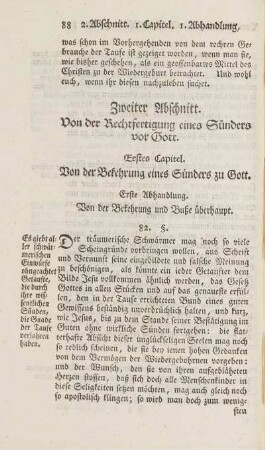 Erstes Capitel. Von der Bekehrung eines Sünders.