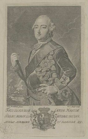 Bildnis des Friedericus II Landg. Hassiae