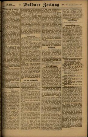 Zweite Ausgabe vom Mittwoch, den 13. August 1919.