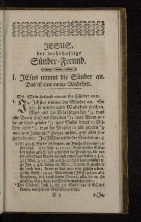 I. Jesus nimmt die Sünder an. Das ist eine ewige Wahrheit.