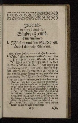 I. Jesus nimmt die Sünder an. Das ist eine ewige Wahrheit.