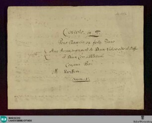 Concertos - Don Mus.Ms. 1697 : cemb, orch; F