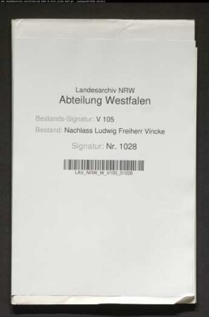 18 Briefe von Ludwig Vincke an Georg von Keßler