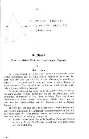 IV. Abschnitt. Von der Aehnlichkeit der geradlinigen Figuren.