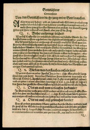 Conversatio Von den Gottslästerer die ihr zung wider Gott brauchen.