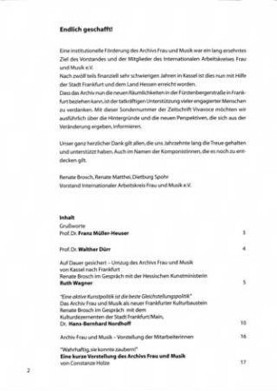 Viva Voce Sondernummer 2001