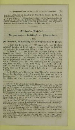 Siebenter Abschnitt. Die geographischen Verhältnisse des Pflanzenreiches