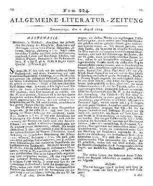Otto, J. F.: Vollständige Anweisung zur practischen Geometrie für Feldmesser, Oekonomen ... und ander Professionisten. Leipzig: Junius 1804
