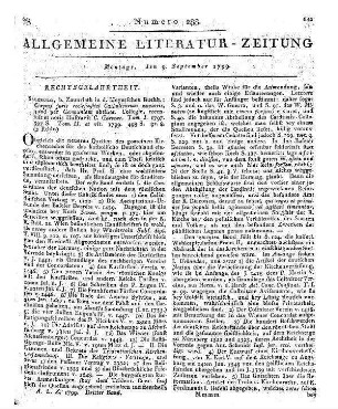 [Stenger, H.]: Versuch eines Commentars über das Allgemeine Landrecht für die Preussischen Staaten. Bd. 1, Abt. 1-2. In Briefen. Züllichau, Leipzig: Frommann 1797-98