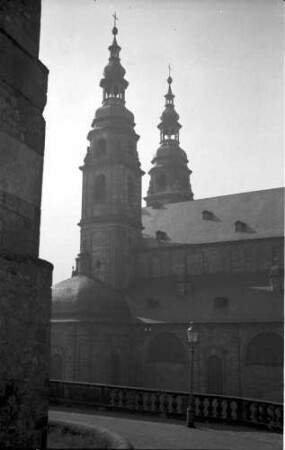 Fulda: Dom von der Terrasse des Bischöflichen Palais