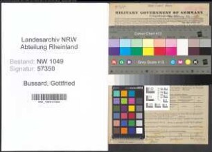 Entnazifizierung Gottfried Bussard , geb. 29.01.1898 (Behoerdenangestellter)