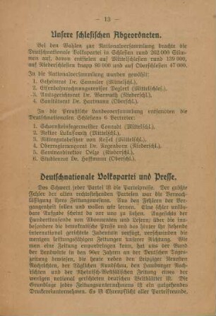 Deutschnationale Volkspartei und Presse