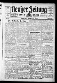 Neußer Zeitung : Stadt- und Landbote : Heimatzeitung für die Stadt Neuß u. den Landkreis Grevenbroich-Neuß