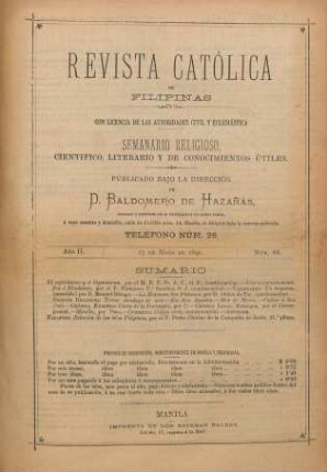 Ano II. 25 de Mayo de 1890, Núm. 68