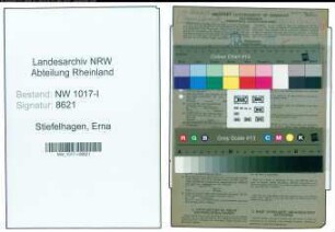 Entnazifizierung Erna Stiefelhagen , geb. 20.10.1905 (Kaufmaennische Angestellte)