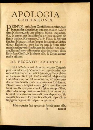 Apologia Confessionis.