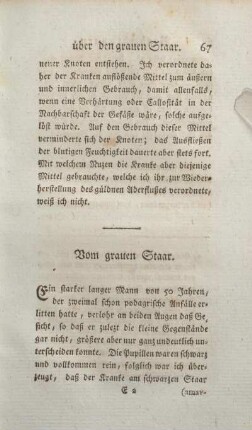 Vom grauen Staar.