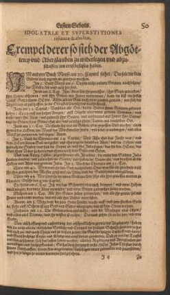 Idolatriae Et Superstitiones refutatae & abolitae. Exempel derer so sich der Abgötterey und Aberglauben zu widerlegen ... beflissen haben.