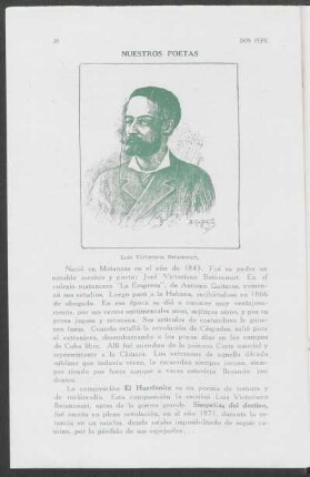 [Retrato de] Luis Victoriano Betancourt