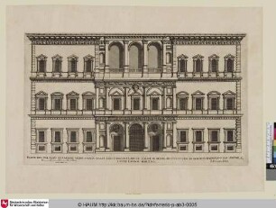 [Ansicht der Rückfassade des Palazzo Farnese]