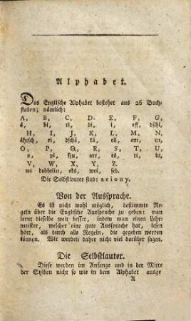 Englische Sprachlehre für Deutsche mit Beispielen zur Erläuterung und Uebungen zur Anwendung der gegebenen Regeln
