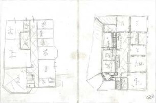 Hildebrand, Adolf von; München, Perfallstr.; Haus Hildebrand - frühes Projekt (Grundrisse)