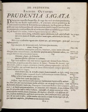 Radius Octavus. Prudentia Sagata.
