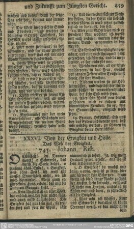 XXXVI. Von der Ewigkeit und Hölle