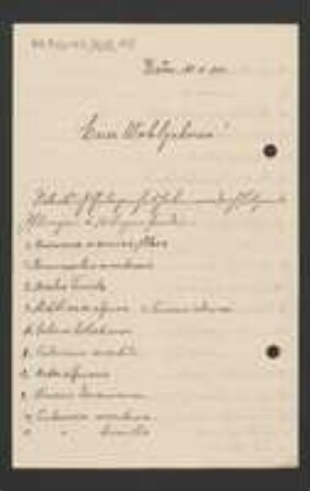 Brief von Alois Zick an Unbekannt