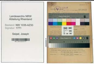Entnazifizierung Joseph Seipel , geb. 18.04.1895 (Bergmann)