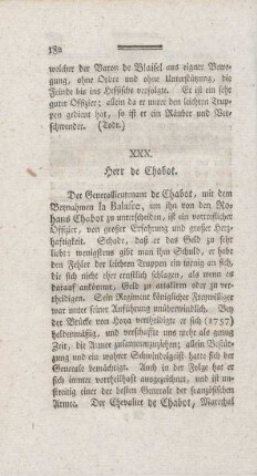 XXX. Herr de Chabot