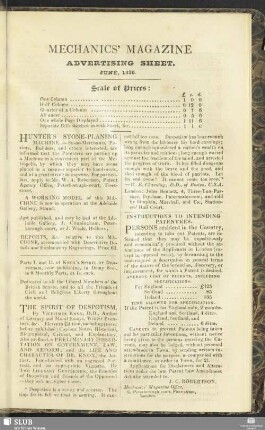Advertising Sheet. June, 1836