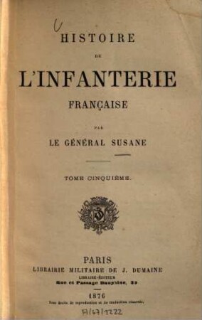 Histoire de l'infanterie française, 5