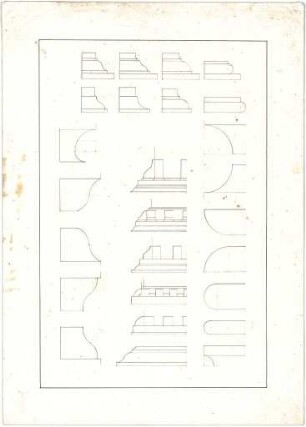 Röhrer, Karl; Säulen- und Gebälkstudien - Basis, Studienblatt (Ansicht)