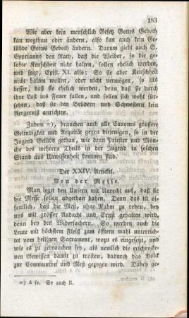 Der XXIV. Artickel. Von der Messe.