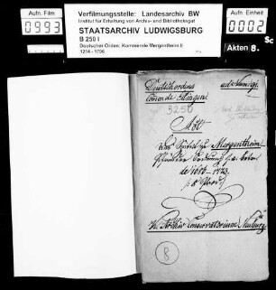 Pfründner-, Speise- und Kleiderordnungen des Spitals Mergentheim