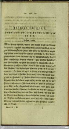 Zehnter Abschnitt. Bestellung des Ackers im Allgemeinen
