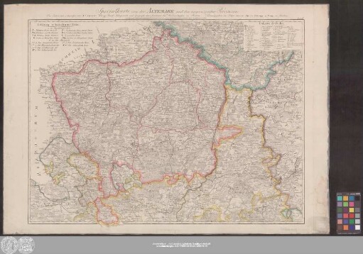 Specialkarte von dem Herzogthum Magdeburg und der Altemark, den Fürstenthümern Anhalt und Blankenburg, der Grafschaft Mansfeld und Abtey Quedlinburg, nebst dem grösten Theil des Fürstenthums Halberstadt, der Grafsch. Wernigerode, des Amts Elbingerode &. und einem Theil der angrenzenden Provinzen von Braunschw. Lüneb. und Wolfenb. der Prignitz, Mittelmark u. Sachsen : im Jahre 1800 in II Sectionen entworfen