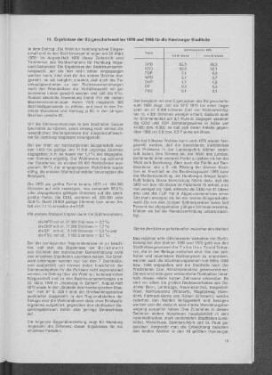 III. Ergebnisse der Bürgerschaftswahlen 1970 und 1966 für die Hamburger Stadtteile