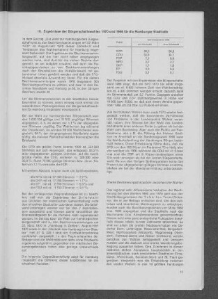 III. Ergebnisse der Bürgerschaftswahlen 1970 und 1966 für die Hamburger Stadtteile