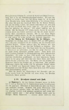 § 44. Preußens Kampf und Fall