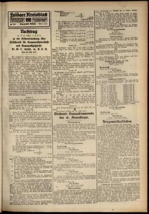 Zweite Ausgabe vom Mittwoch, den 25. Juli 1917.