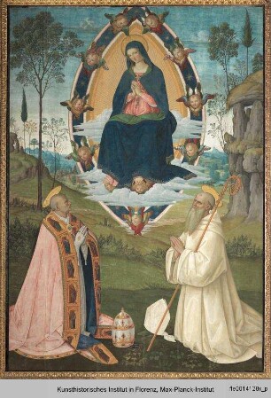Madonna in der Glorie mit den Heiligen Gregor und Benedikt