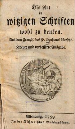 Die Art in witzigen Schriften wohl zu denken
