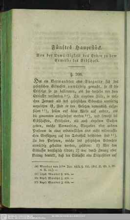 Fünftes Hauptstück. Von der Unwürdigkeit des Erben zu dem Erwerbe der Erbschaft