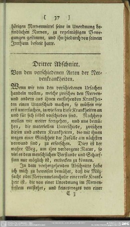 Dritter Abschnitt. Von den verschiedenen Arten der Nervenkrankheiten