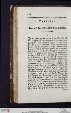Beiträge zur Kenntnis der Verfassung von Sicilien